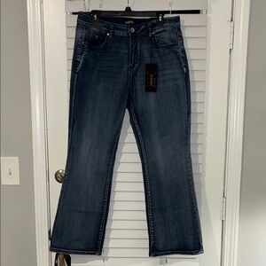 Dark Blue Boot Cut Jeans for Women